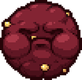 Red poop boulder.